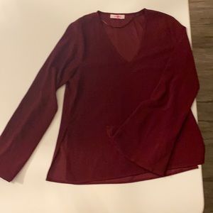 Split Bell Sleeve Top
